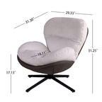 Swivel Accent Chair,Lounge Chair with Metal Base Frame,Comfy Single Leisure Sofa Chair Reading Chair with 360 Degree Swiveling