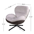 Swivel Accent Chair,Lounge Chair with Metal Base Frame,Comfy Single Leisure Sofa Chair Reading Chair with 360 Degree Swiveling