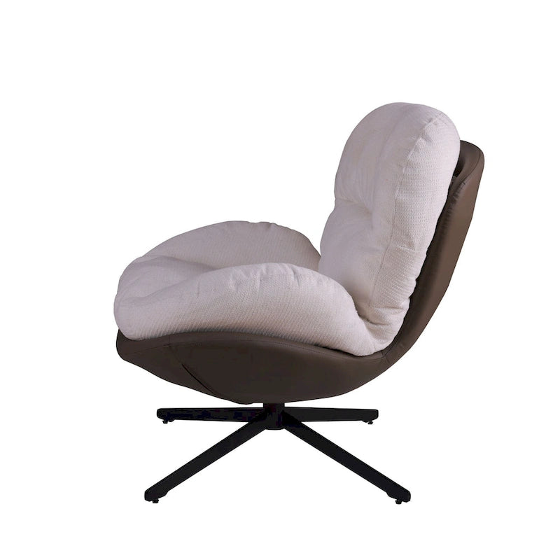 Swivel Accent Chair,Lounge Chair with Metal Base Frame,Comfy Single Leisure Sofa Chair Reading Chair with 360 Degree Swiveling
