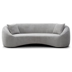 Minimalist 3 Seater Velvet Curved Sofa