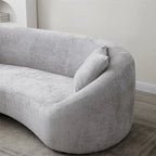 Minimalist 3 Seater Velvet Curved Sofa