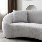 Minimalist 3 Seater Velvet Curved Sofa