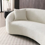 Minimalist 3 Seater Velvet Curved Sofa