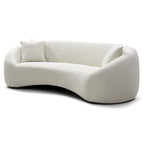 Minimalist 3 Seater Velvet Curved Sofa