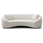 Minimalist 3 Seater Velvet Curved Sofa