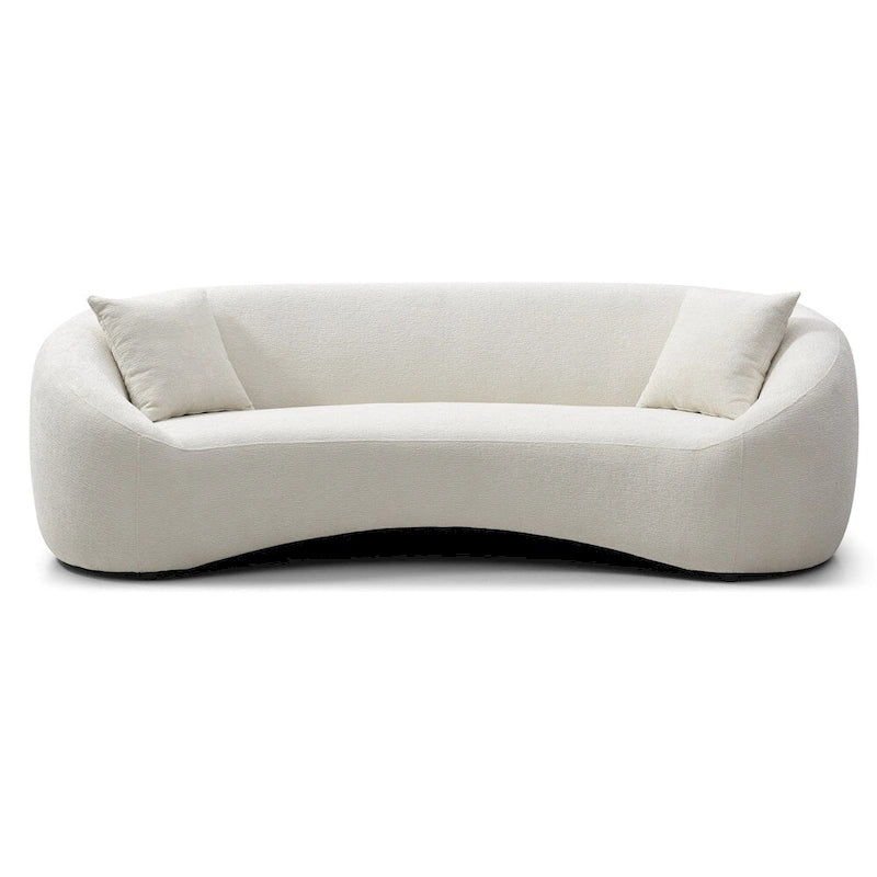 Minimalist 3 Seater Velvet Curved Sofa