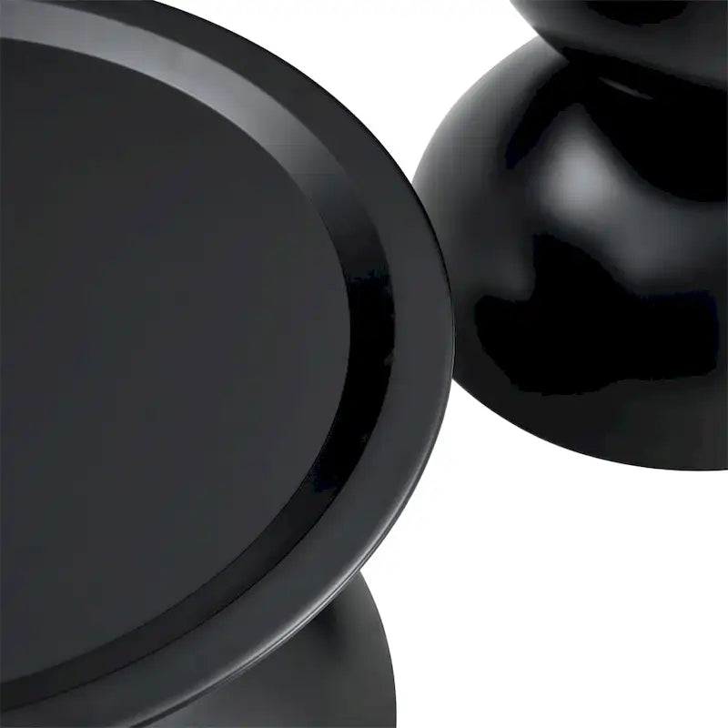 Round Storage Coffee Tables with Metal Frame (Set of 2)