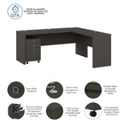 Echo 72W L Shaped Computer Desk w/ Drawers by Bush Business Furniture