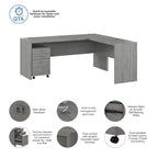 Echo 72W L Shaped Computer Desk w/ Drawers by Bush Business Furniture