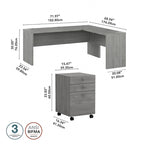 Echo 72W L Shaped Computer Desk w/ Drawers by Bush Business Furniture