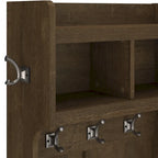 Woodland Hall Tree and Small Shoe Bench with Shelves by Bush Furniture