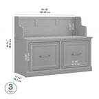 Woodland 40W Entryway Bench with Doors by Bush Furniture