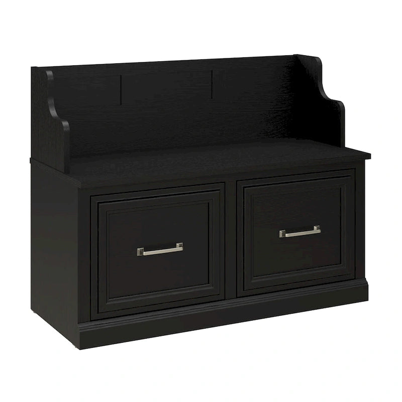 Woodland 40W Entryway Bench with Doors by Bush Furniture