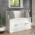 Woodland 40W Entryway Bench with Doors by Bush Furniture