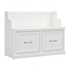 Woodland 40W Entryway Bench with Doors by Bush Furniture