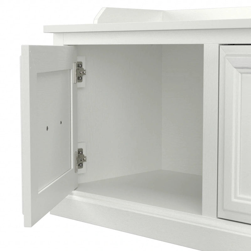 Woodland 40W Entryway Bench with Doors by Bush Furniture