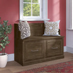 Woodland 40W Entryway Bench with Doors by Bush Furniture