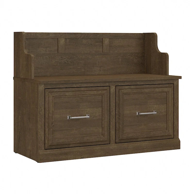 Woodland 40W Entryway Bench with Doors by Bush Furniture