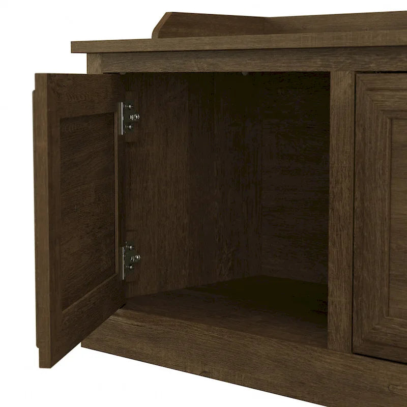 Woodland 40W Entryway Bench with Doors by Bush Furniture