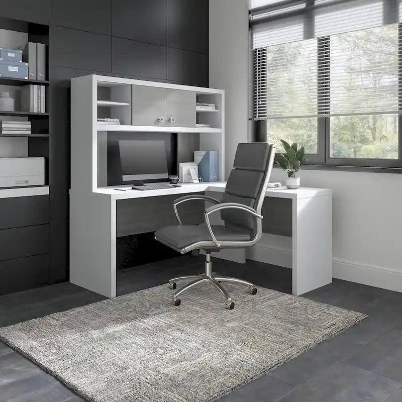 Echo L Shaped Desk with Hutch by Bush Business Furniture