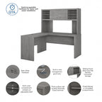 Echo L Shaped Desk with Hutch by Bush Business Furniture