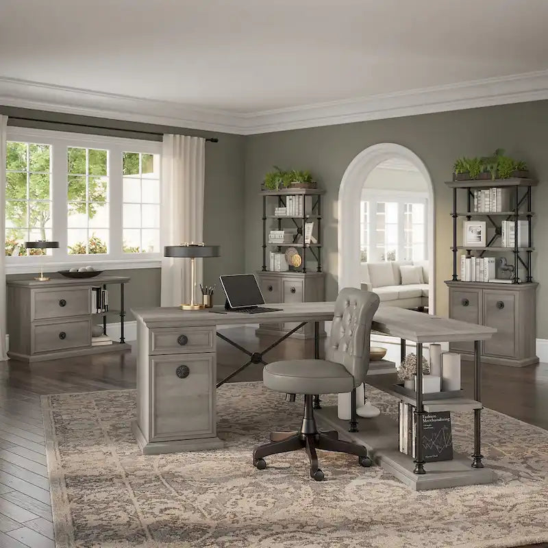 Coliseum Designer Bookcase with Doors (Set of Two) by Bush Furniture
