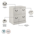 Bush Furniture Saratoga Lateral File Cabinet in Harvest Cherry