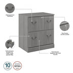 Bush Furniture Saratoga Lateral File Cabinet in Harvest Cherry