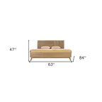 HomeRoots Natural Wood Queen Bed Frame