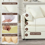 109.45 Chenille Upholstered U-Shaped Modular Sectional Sofa with Double-Layer Cushions, DIY Combination