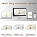 109.45 Chenille Upholstered U-Shaped Modular Sectional Sofa with Double-Layer Cushions, DIY Combination