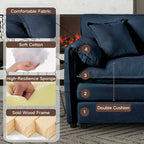 109.45 Chenille Upholstered U-Shaped Modular Sectional Sofa with Double-Layer Cushions, DIY Combination