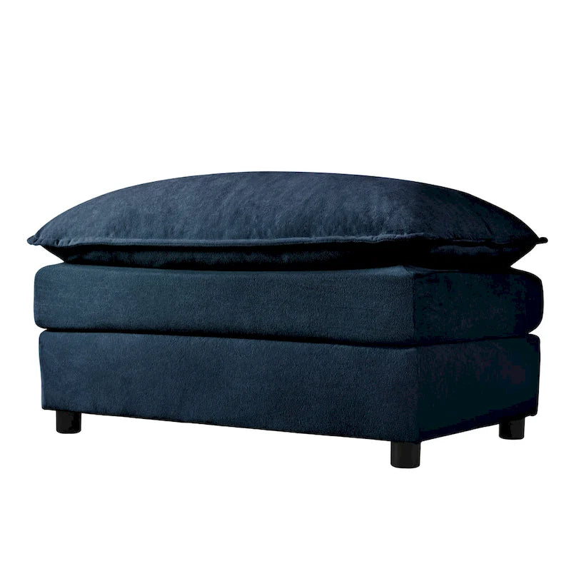 109.45 Chenille Upholstered U-Shaped Modular Sectional Sofa with Double-Layer Cushions, DIY Combination
