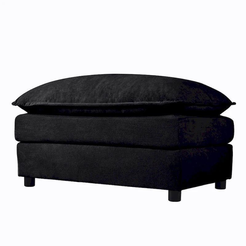 109.45 Chenille Upholstered U-Shaped Modular Sectional Sofa with Double-Layer Cushions, DIY Combination