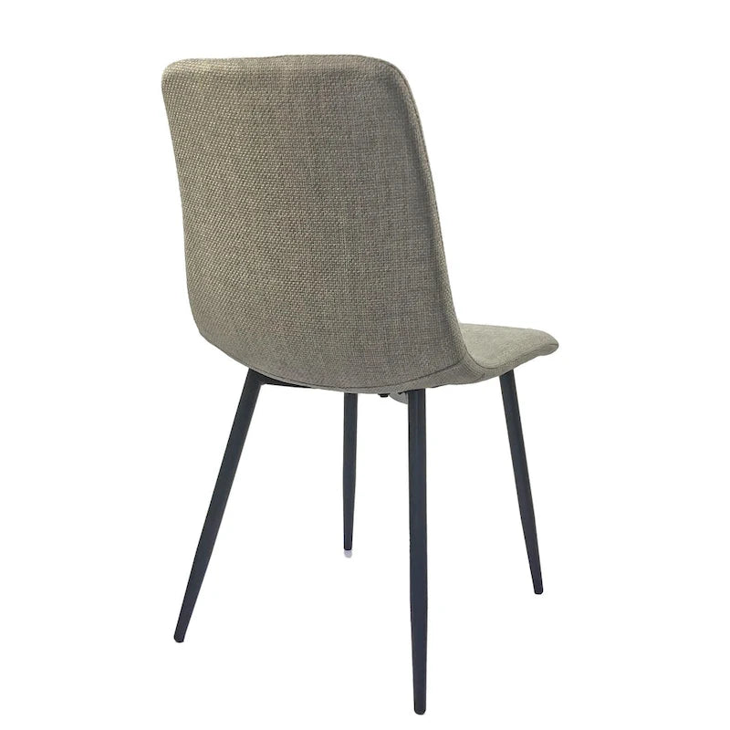 4 Piece Dining Chair Set Modern Kitchen Chairs with Black Metal Legs