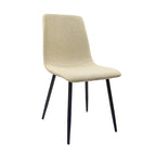 4 Piece Dining Chair Set Modern Kitchen Chairs with Black Metal Legs