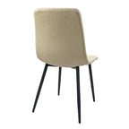 4 Piece Dining Chair Set Modern Kitchen Chairs with Black Metal Legs