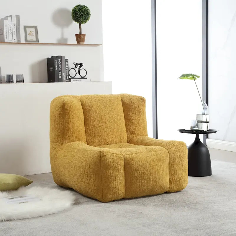 Modern Adult Lounge Chair with High Density Memory Foam and 1 Ottoman for Home Bedroom and Reading Room