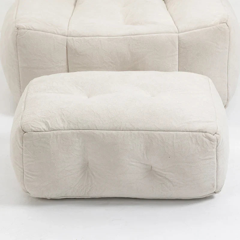 Modern Adult Lounge Chair with High Density Memory Foam and 1 Ottoman for Home Bedroom and Reading Room