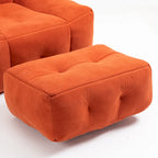 Modern Adult Lounge Chair with High Density Memory Foam and 1 Ottoman for Home Bedroom and Reading Room