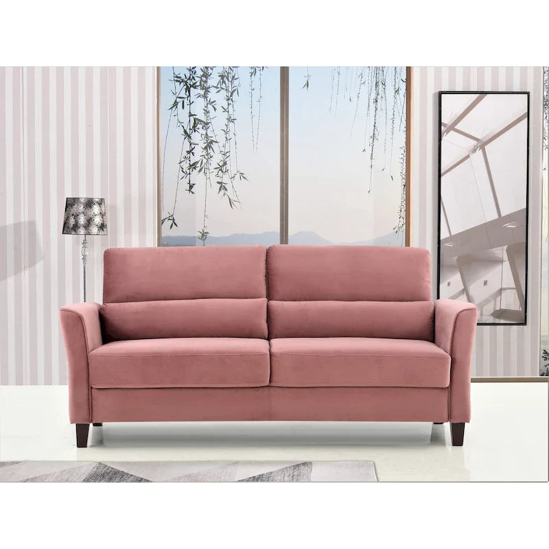 77.95 Mid Century Modern Upholstered Sloped Arms Living Room Sofa