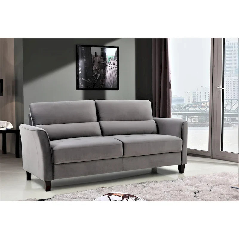 77.95 Mid Century Modern Upholstered Sloped Arms Living Room Sofa
