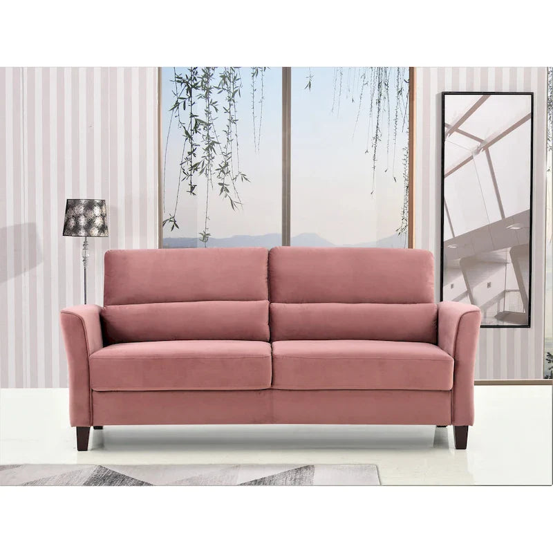 77.95 Mid Century Modern Upholstered Sloped Arms Living Room Sofa