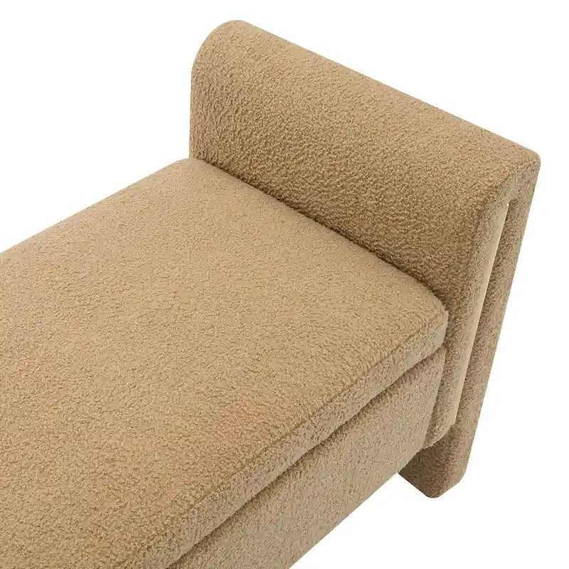 Christopher Knight Home - Athena Modern Teddy Fabric Bed-End Storage Bench with Arms