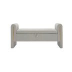 Christopher Knight Home - Athena Modern Teddy Fabric Bed-End Storage Bench with Arms