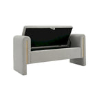 Christopher Knight Home - Athena Modern Teddy Fabric Bed-End Storage Bench with Arms
