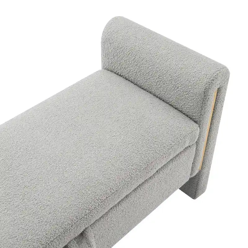 Christopher Knight Home - Athena Modern Teddy Fabric Bed-End Storage Bench with Arms