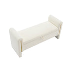 Christopher Knight Home - Athena Modern Teddy Fabric Bed-End Storage Bench with Arms