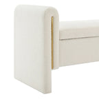 Christopher Knight Home - Athena Modern Teddy Fabric Bed-End Storage Bench with Arms