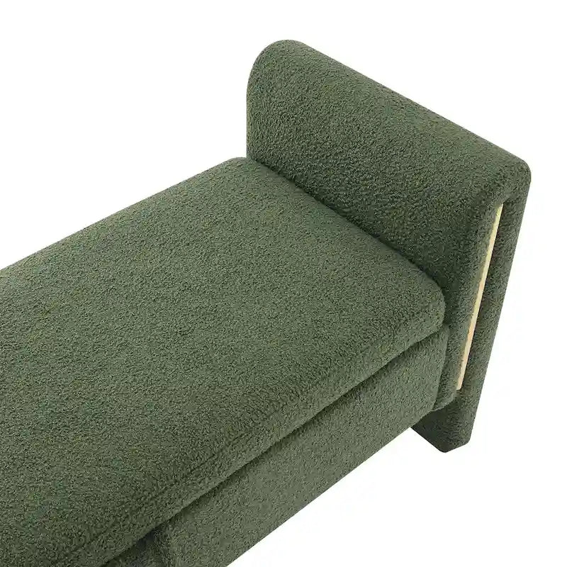 Christopher Knight Home - Athena Modern Teddy Fabric Bed-End Storage Bench with Arms